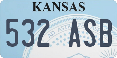 KS license plate 532ASB