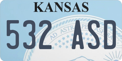 KS license plate 532ASD
