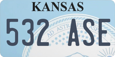 KS license plate 532ASE