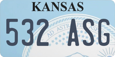 KS license plate 532ASG