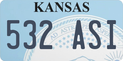 KS license plate 532ASI
