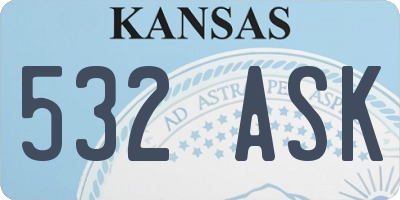 KS license plate 532ASK