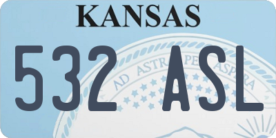 KS license plate 532ASL