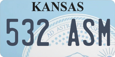 KS license plate 532ASM