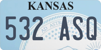 KS license plate 532ASQ