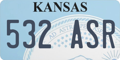 KS license plate 532ASR