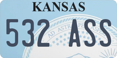 KS license plate 532ASS