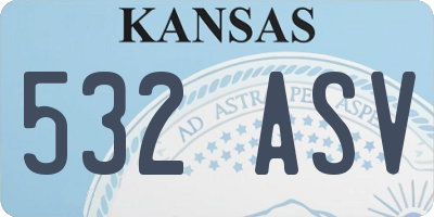 KS license plate 532ASV