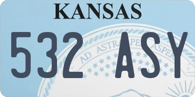 KS license plate 532ASY