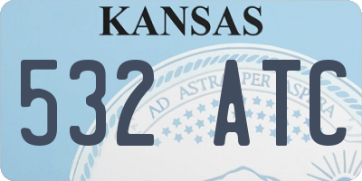 KS license plate 532ATC