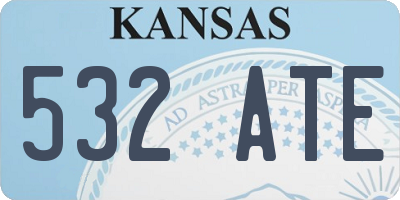 KS license plate 532ATE
