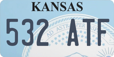 KS license plate 532ATF