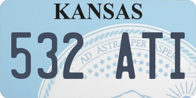 KS license plate 532ATI