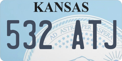 KS license plate 532ATJ