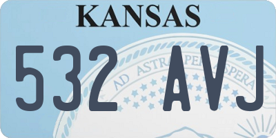 KS license plate 532AVJ