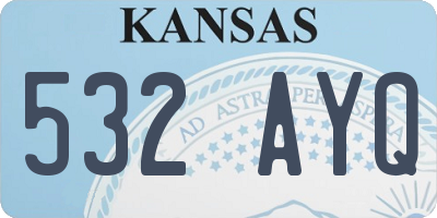 KS license plate 532AYQ