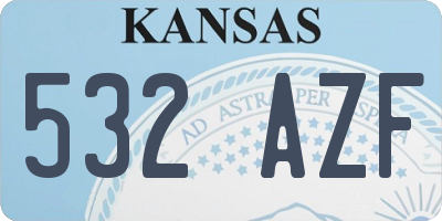 KS license plate 532AZF