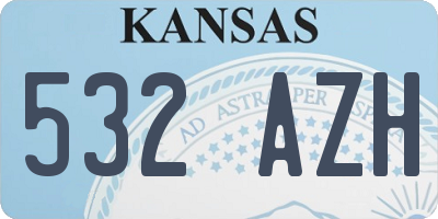 KS license plate 532AZH