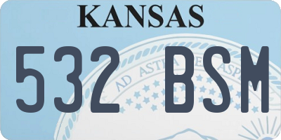 KS license plate 532BSM