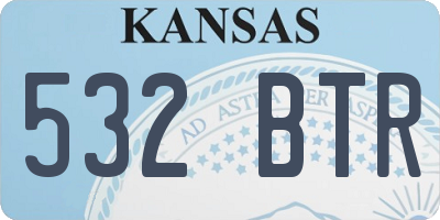 KS license plate 532BTR