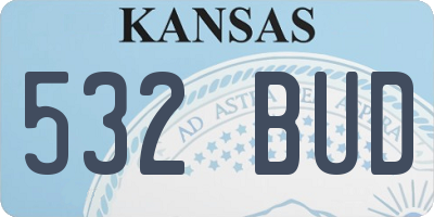 KS license plate 532BUD