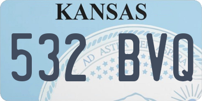 KS license plate 532BVQ
