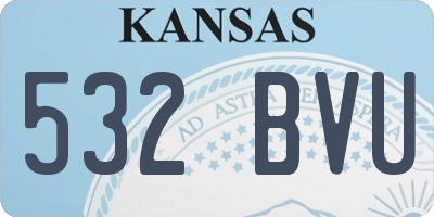 KS license plate 532BVU