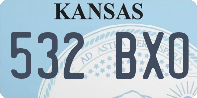 KS license plate 532BXO