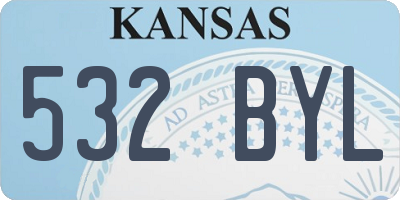 KS license plate 532BYL