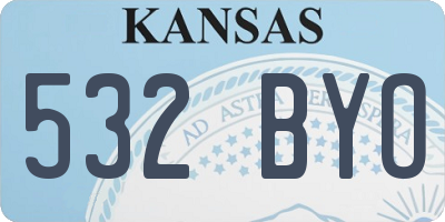KS license plate 532BYO