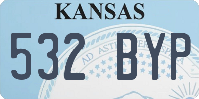 KS license plate 532BYP