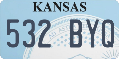 KS license plate 532BYQ