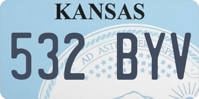 KS license plate 532BYV