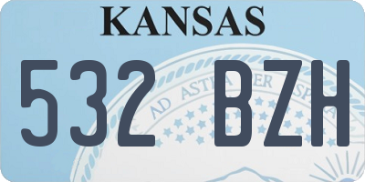 KS license plate 532BZH