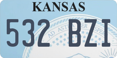 KS license plate 532BZI