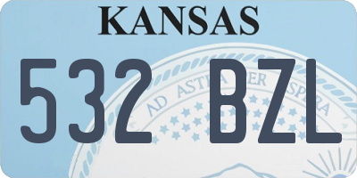 KS license plate 532BZL