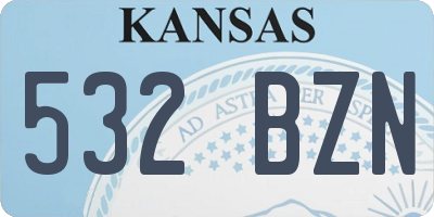 KS license plate 532BZN