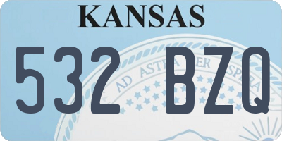 KS license plate 532BZQ
