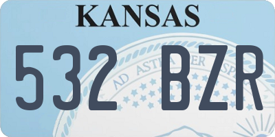 KS license plate 532BZR