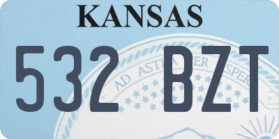 KS license plate 532BZT