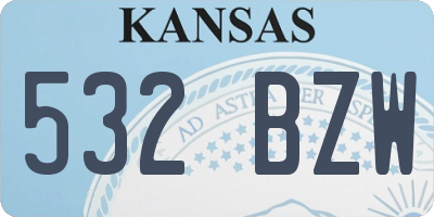 KS license plate 532BZW