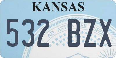 KS license plate 532BZX