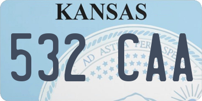 KS license plate 532CAA