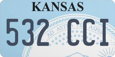 KS license plate 532CCI