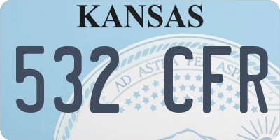 KS license plate 532CFR