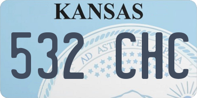 KS license plate 532CHC