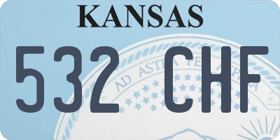 KS license plate 532CHF