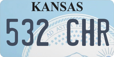 KS license plate 532CHR