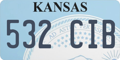 KS license plate 532CIB