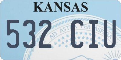 KS license plate 532CIU